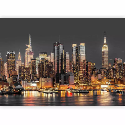 Twilight above Manhattan - city landscape with skyscrapers in New York G -Art