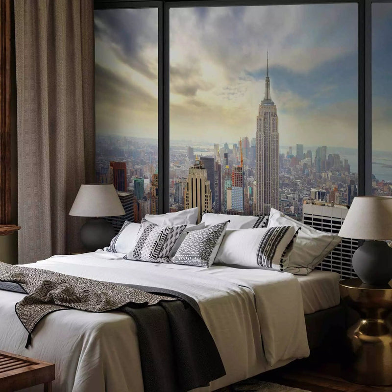 Wall Murals with New York - Cities behind the glass - 61563g -art