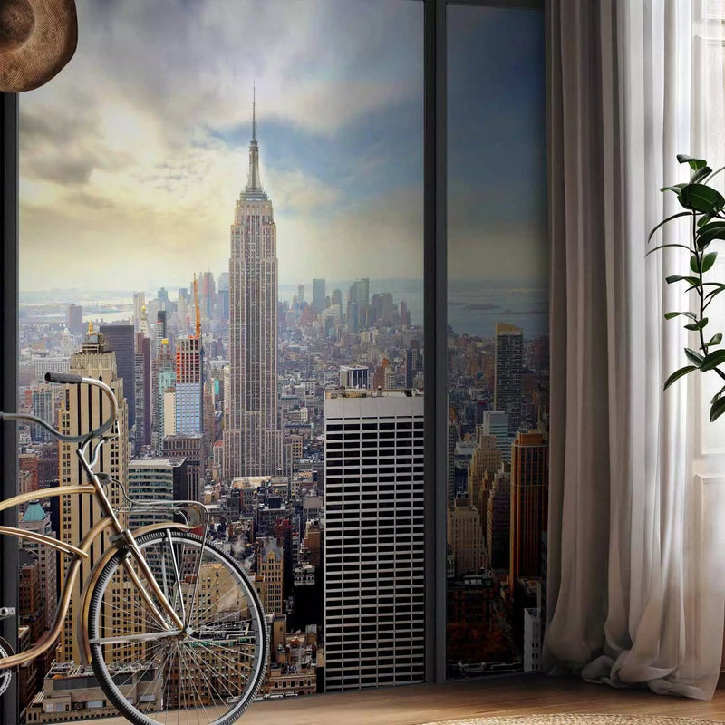 Wall Murals with New York - Cities behind the glass - 61563g -art