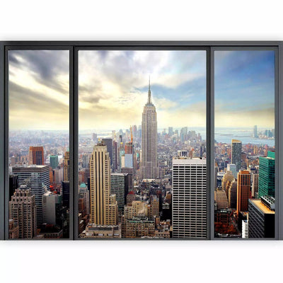 Fototapeet koos New Yorgiga - linnad klaasi taga - 61563G-ART