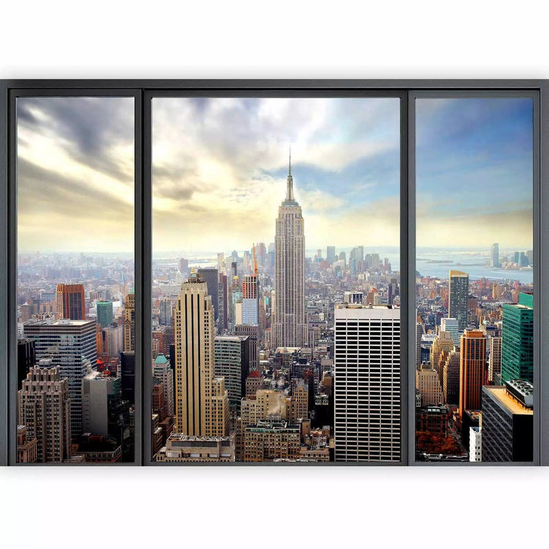 Wall Murals with New York - Cities behind the glass - 61563g -art