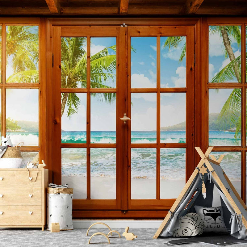 Wall Murals with palms - natural landscape - invitation - 61671g -art