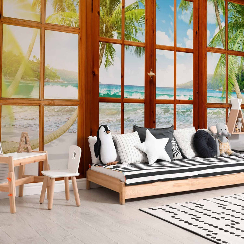 Wall Murals with palms - natural landscape - invitation - 61671g -art