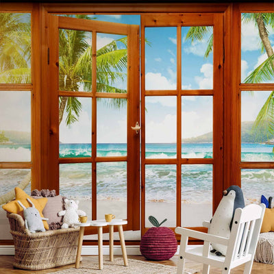 Tropical Wall Murals with nature and palms - a moment of joy - 61672g -art