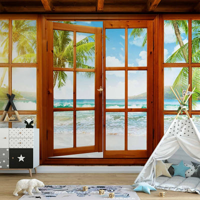 Tropical Wall Murals with nature and palms - a moment of joy - 61672g -art