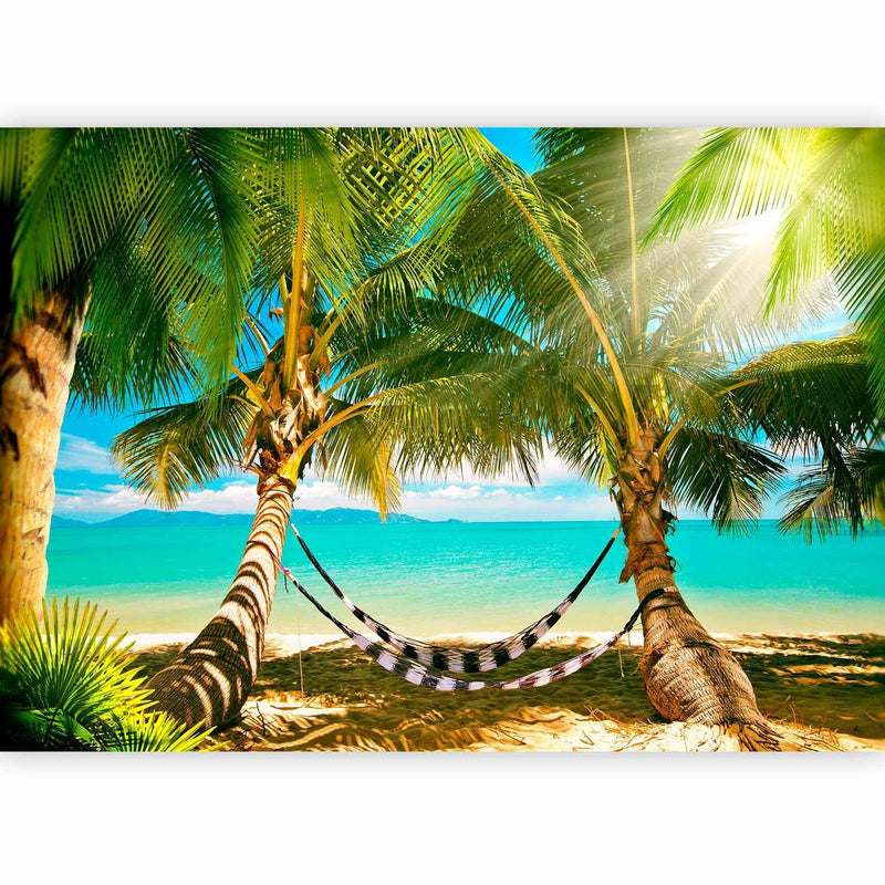 Wall Murals with nature, palms and ocean - sunny duo - 61674 G -art