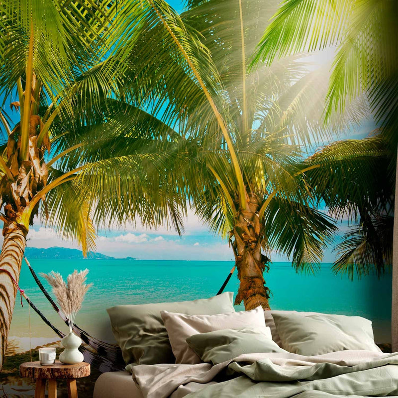 Wall Murals with nature, palms and ocean - sunny duo - 61674 G -art