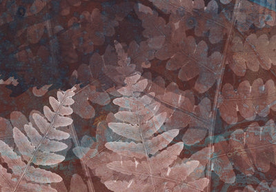 Fototapetes ar papardes lapām sarkanbrūnā - Papardes mežā, 143045 G-ART