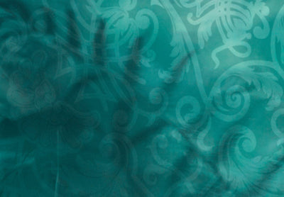 Fototapetes ar papardes lapām tirkīzā krāsā -Meža klusums, 142720 G-ART