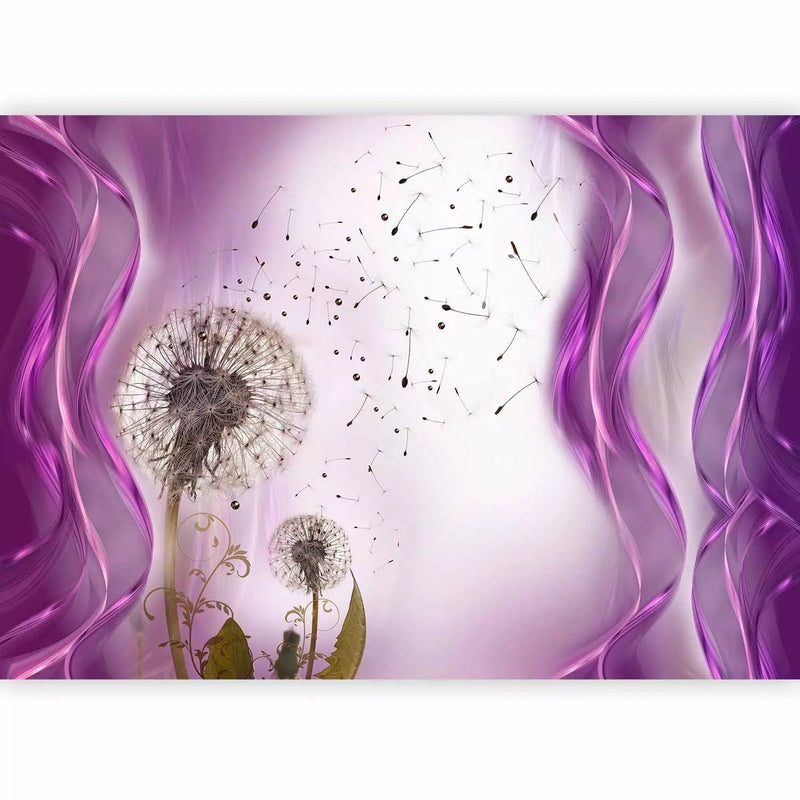 Wall Murals with dandelion in purple shades - hope for 96835 G -art