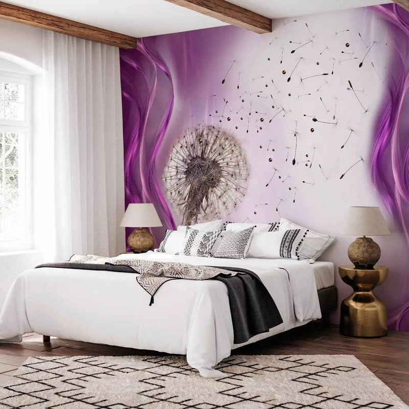 Wall Murals with dandelion in purple shades - hope for 96835 G -art