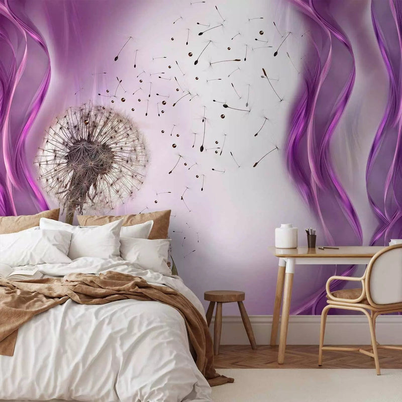 Wall Murals with dandelion in purple shades - hope for 96835 G -art