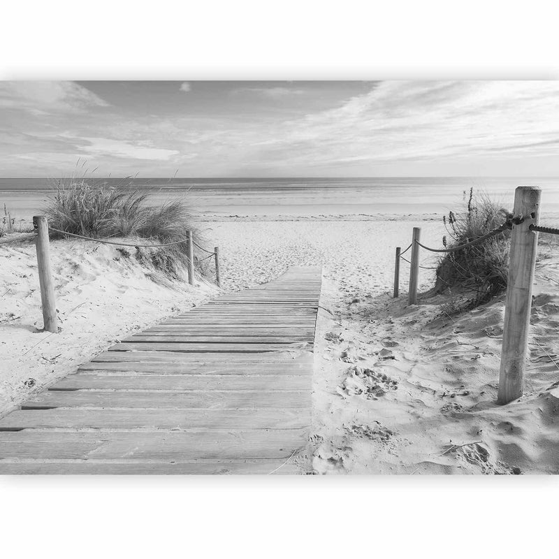 Valokuvatapetti Rannalla - mustavalkoinen ranta, 61594 G -Art