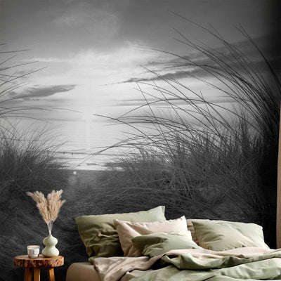 Wall Wall Murals with beach - nature - beach (black and white) - 61606g -art