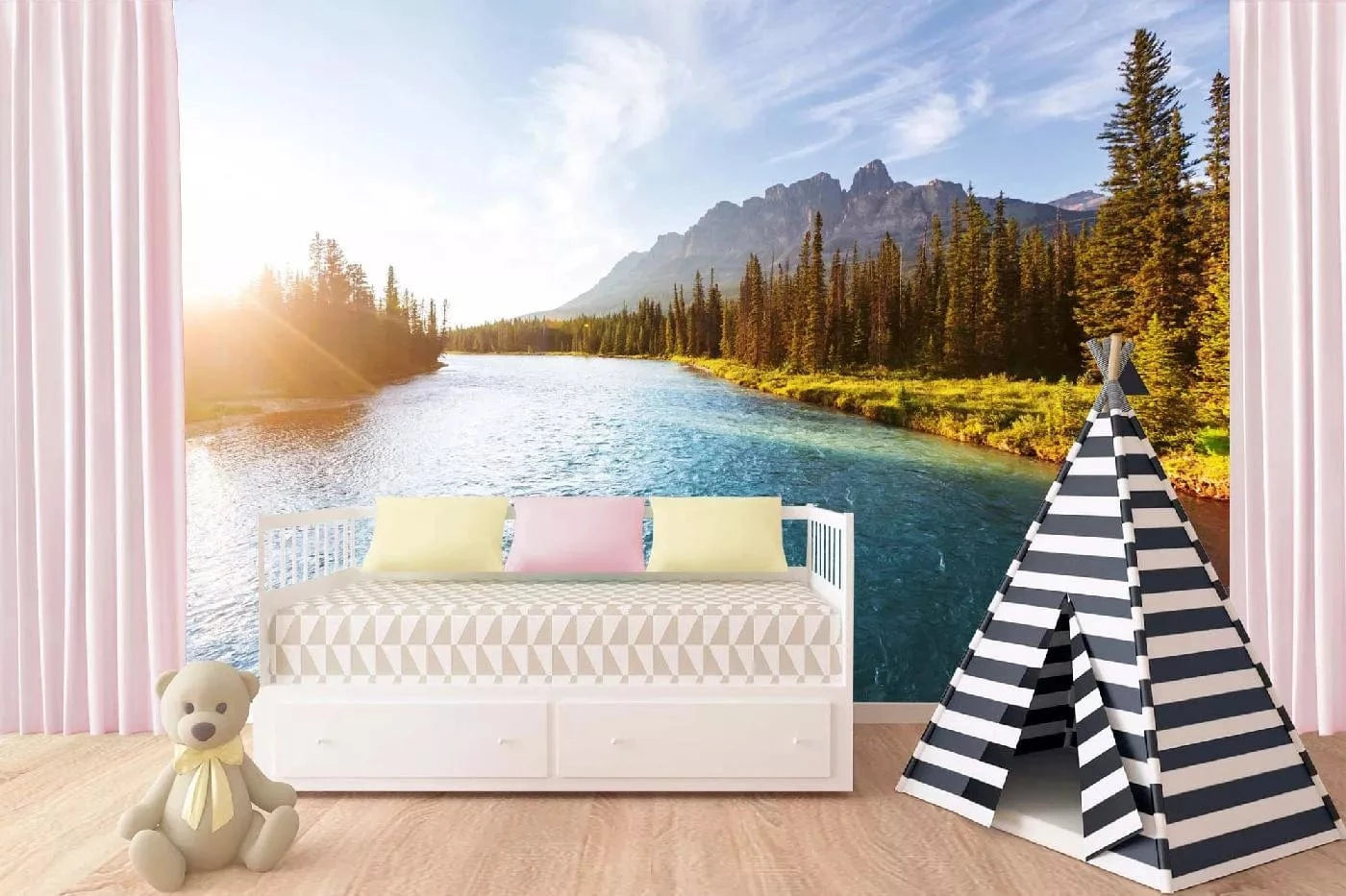 Fototapetes ar kalniem - Castle kalns, Kanāda,  D-ART