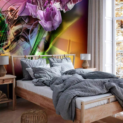 Wall Murals with a bright abstract pattern - color light - 62274g -art