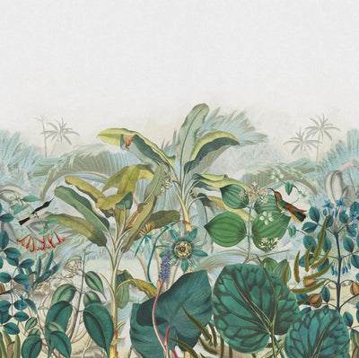 Fototapetes ar tropiskam lapām zaļā krāsā, RASCH, 2045642, 265x265 cm RASCH