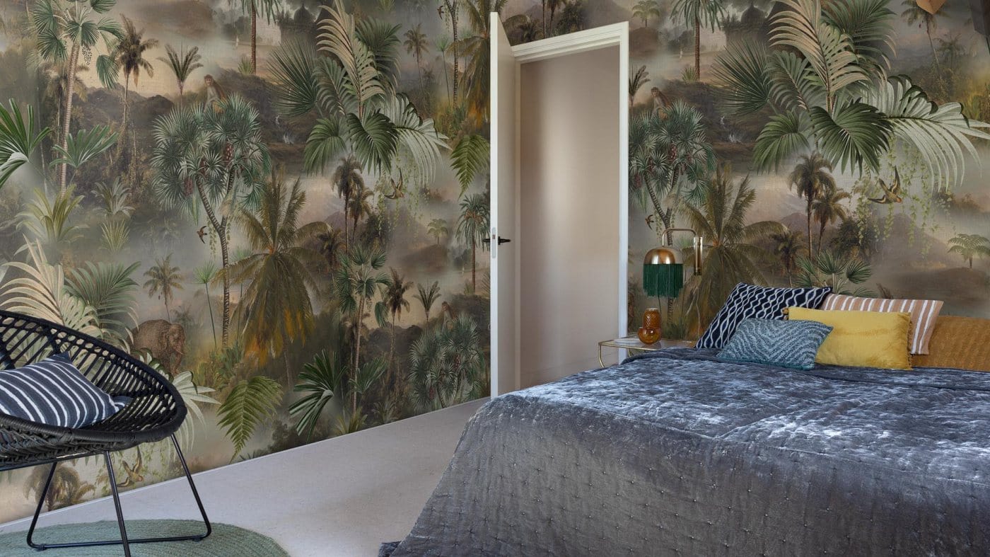 Fototapetes ar tropisko ainavu zaļos toņos, RASCH, 543582, 371x300 cm RASCH