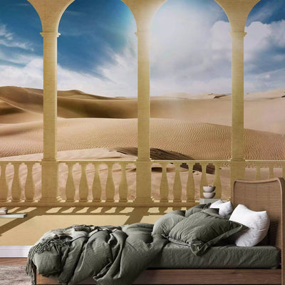 Wall Murals with arched window to the Sarar Desert, 59879 G-ART