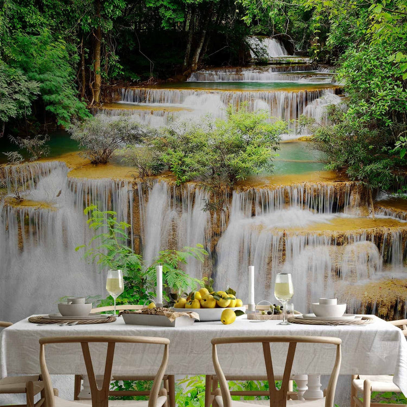 Wall Murals with waterfall - natural beauty - landscape on the river, 60030 G -art