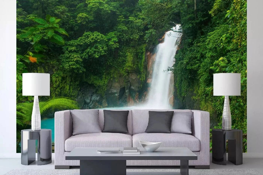 Fototapetes ar ūdenskritumu - Rio Celeste ūdenskritums, zaļā krāsā D-ART