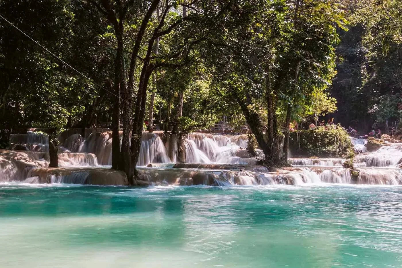 Fototapetes ar ūdenskritumu - Tad Sae ūdenskritums, zaļa, zila D-ART