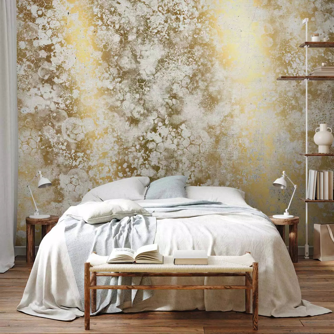 Fototapetes ar zelta abstrakciju - Zelta burbuļi - pasūtīšana G-ART