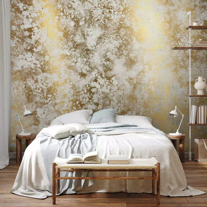 Fototapetes ar zelta abstrakciju - Zelta burbuļi - pasūtīšana G-ART