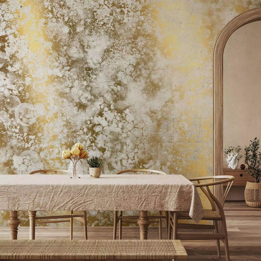 Fototapetes ar zelta abstrakciju - Zelta burbuļi - pasūtīšana G-ART