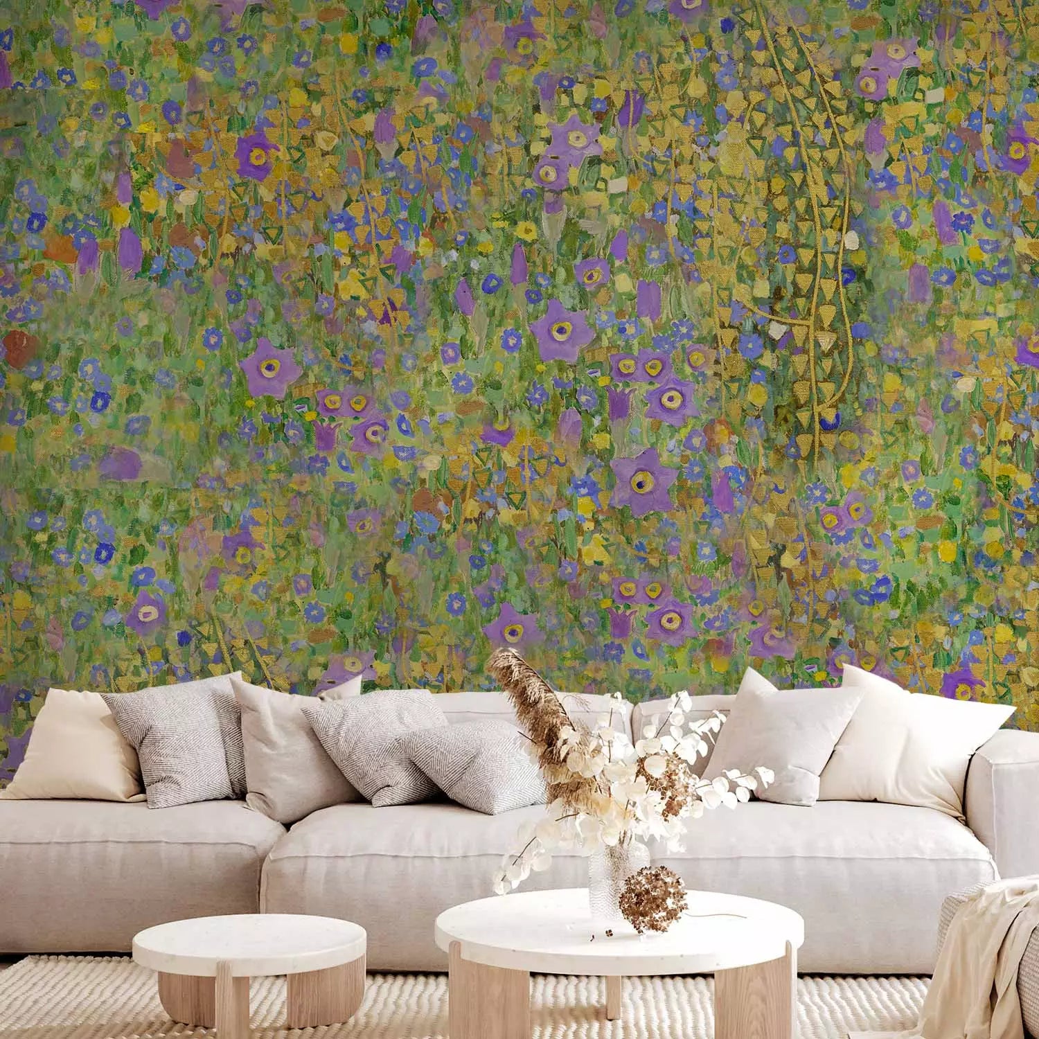 Fototapetes ar ziediem - fragments no Gustava Klimta darba - 143823 G-ART
