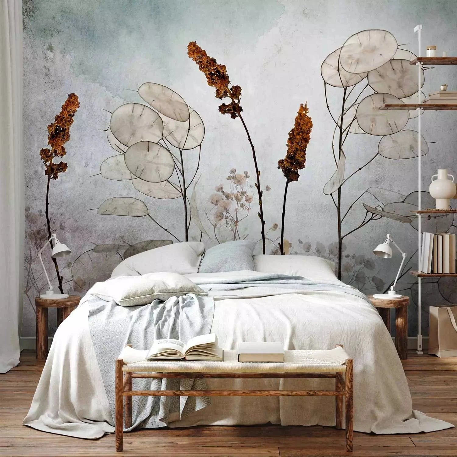 Fototapetes ar ziediem - Lunārija pļavā, 134635 G-ART