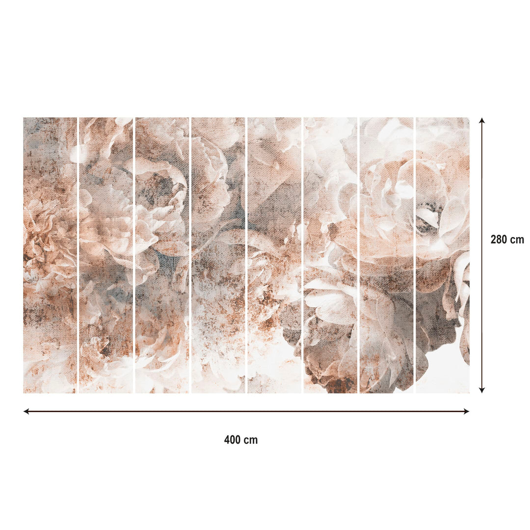 Fototapetai – Senovinio stiliaus bijūnų sodas