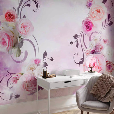 Wall Murals - Big bouquet of rose. Pink shades, 96653g-art