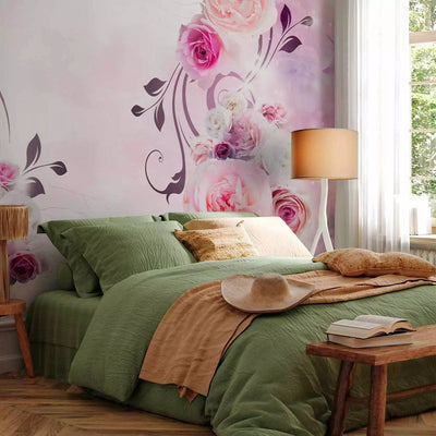 Wall Murals - Big bouquet of rose. Pink shades, 96653g-art