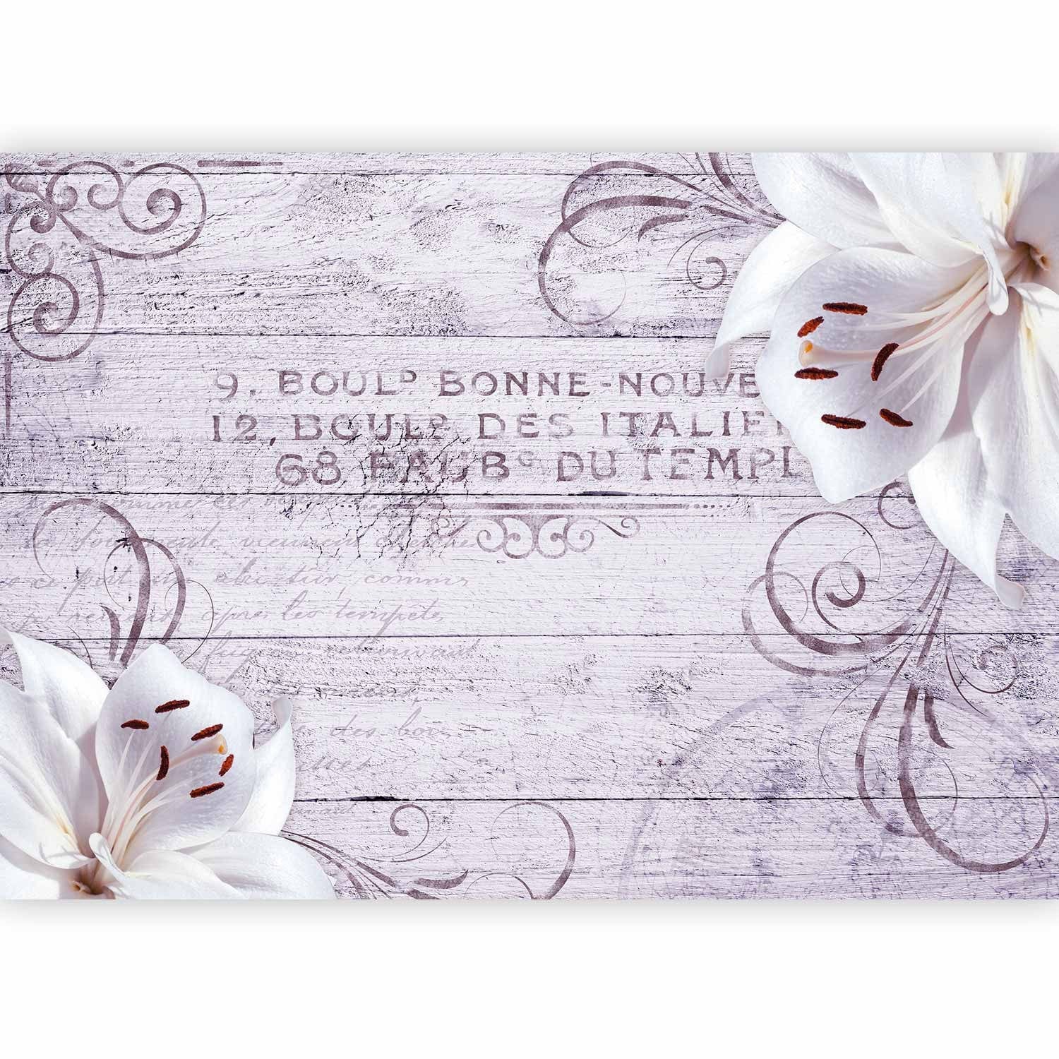 Fototapetes ar ziediem uz violeta fona - Boul° des Italie - 60172  G-ART