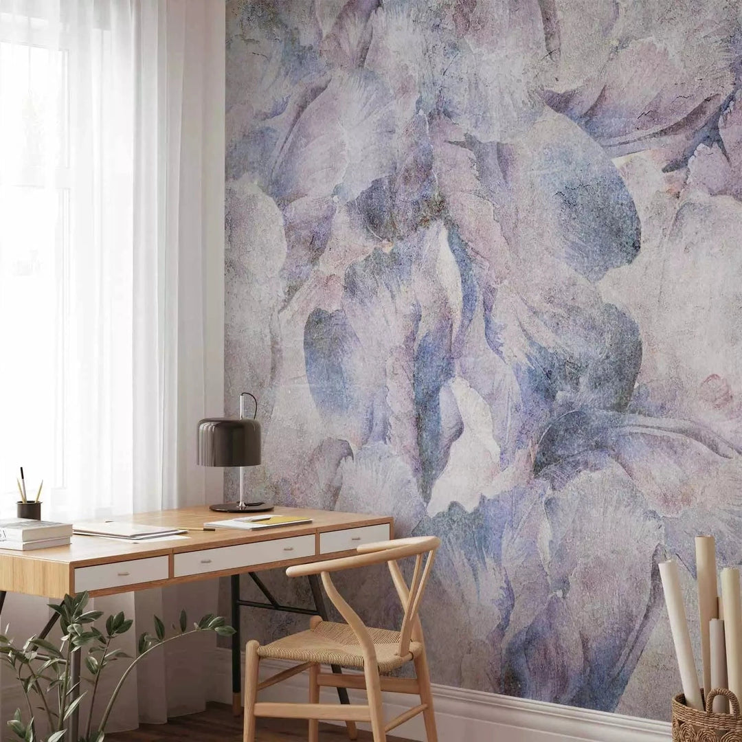 Fototapetes ar ziediem violetos toņos - Industriāla daba G-ART