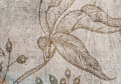 Fototapetes ar ziediem - Ziedu ornaments uz tekstila, 137259 G-ART