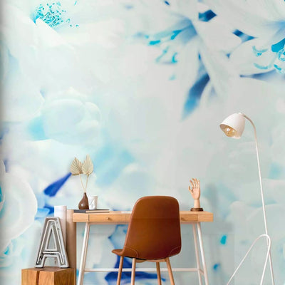 Wall Murals with flowers in blue shades - heavenly flowers, 97279 - Buy G -Art