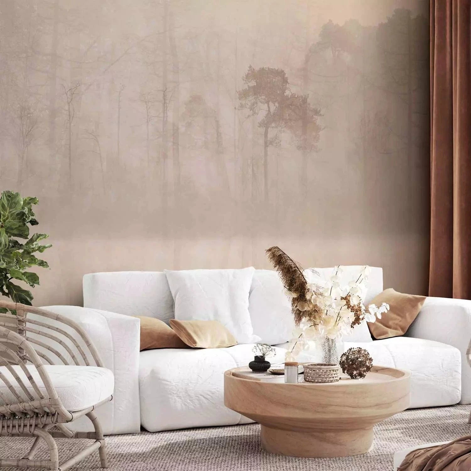 Fototapetes ar dabu siltos toņos - Atpūtas stūrītis, bēšā krāsā G-ART