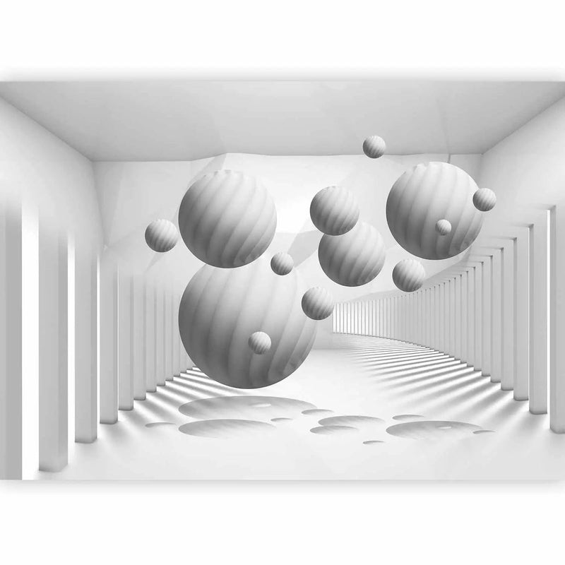 Wall Murals with 3D motif - White balls, 61891, white color G-ART