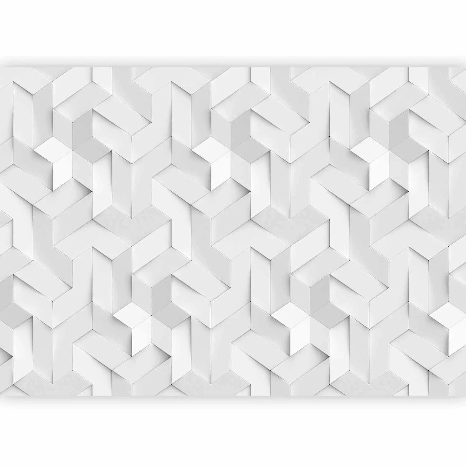 Fototapetes - Balts reljefs ar ģeometrisku motīvu, 142330 Tapetenshop.lv