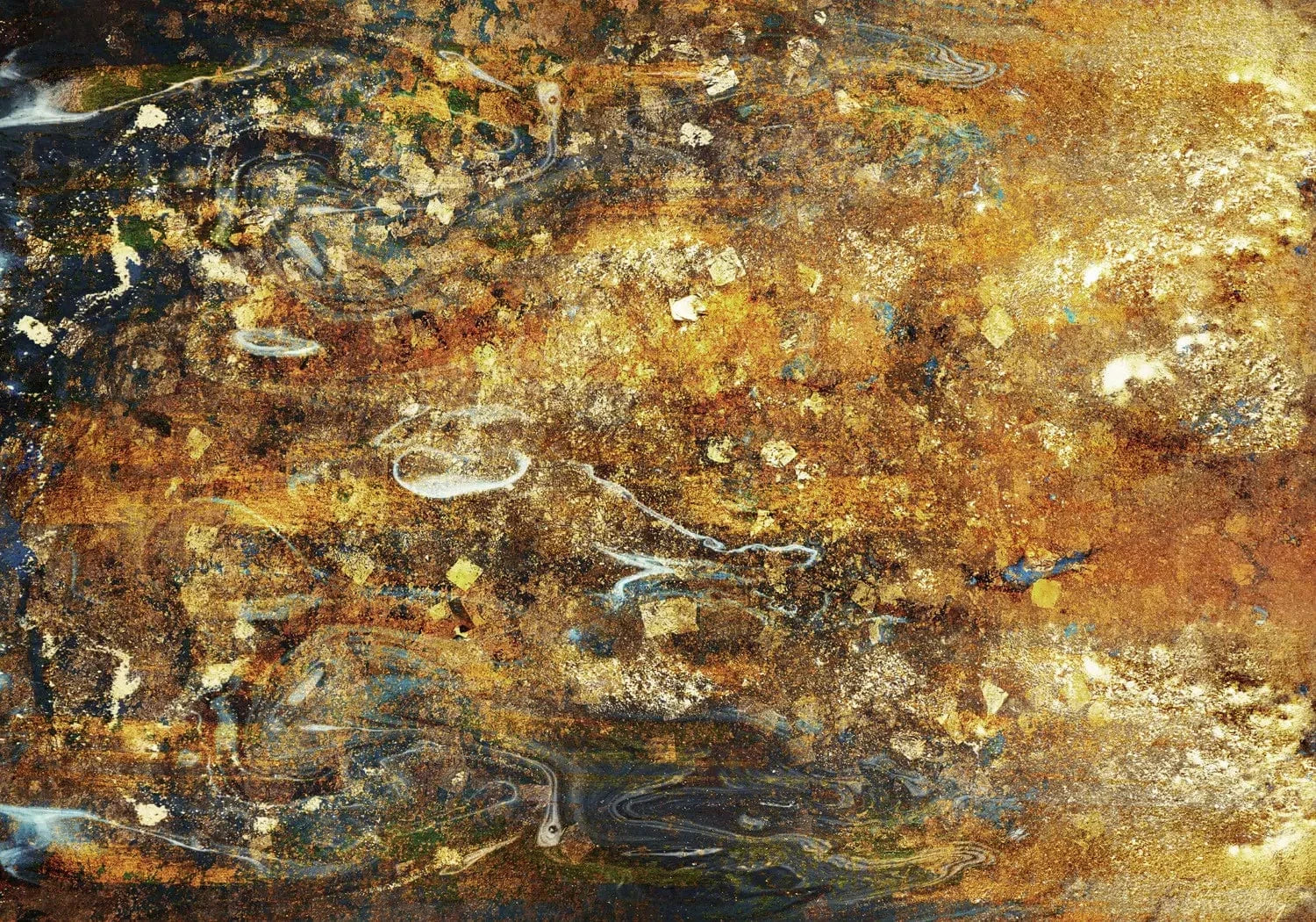 Fototapetes - Bēgošās domas – abstrakta zelta kompozīcija - pirkt G-ART