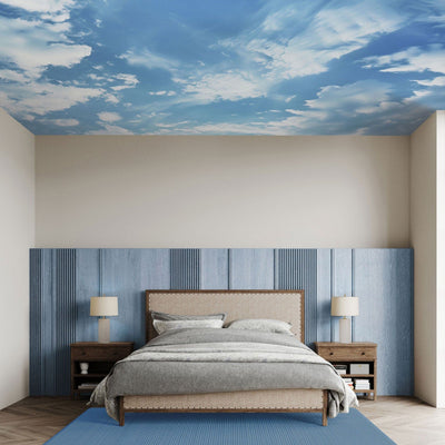 Wall Murals for nursery ceiling - Calm sky - blue clouds on a sunny day, 159918 G-ART