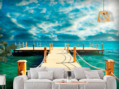 Fototapetes guļamistabai - Bezgalīgi zilgani okeāna ūdeņi un mākoņi G-ART