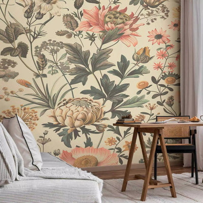 Wall Murals - classic flower composition on a light background, 160792 G-ART