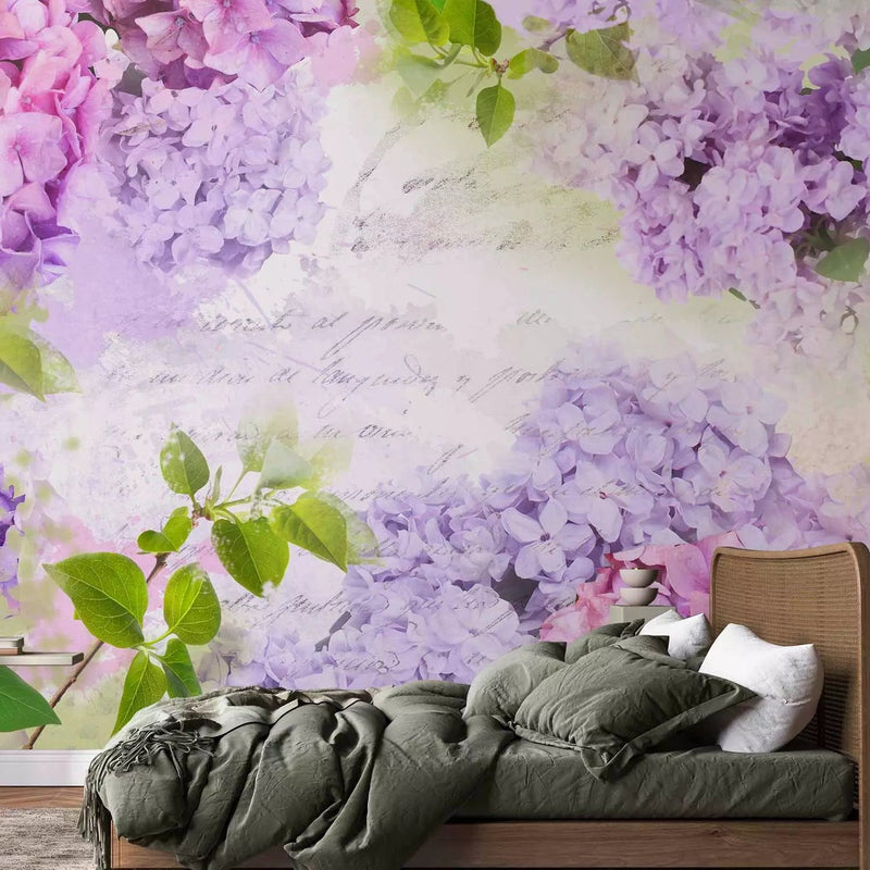 Wall Murals with lilac flowers of different colors- lilac, 89813- price G-art