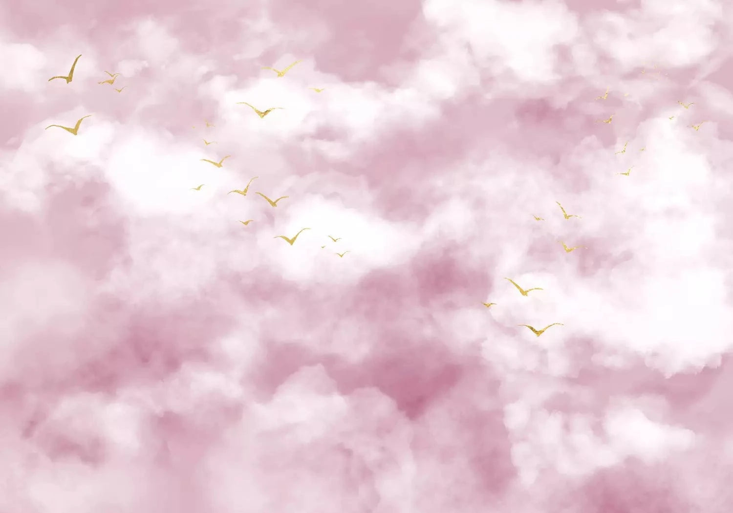 Fototapetes - Debesis virs meža rozā krāsā - bērnistabai un ne tikai G-ART