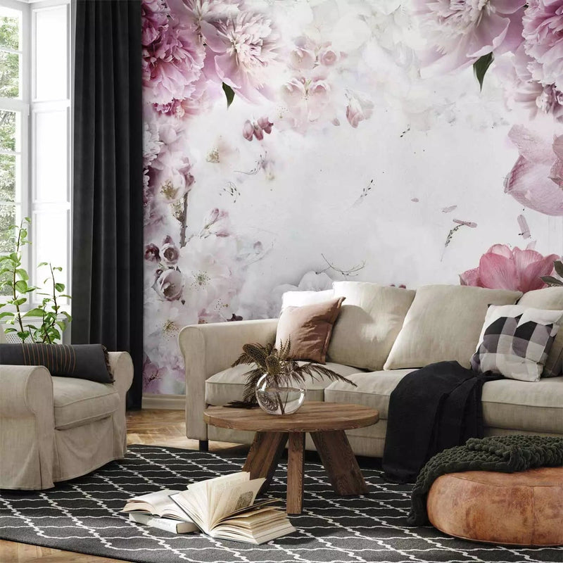 Wall Murals -Design: Pink-white bouquet with peonies in your bedroom g-art