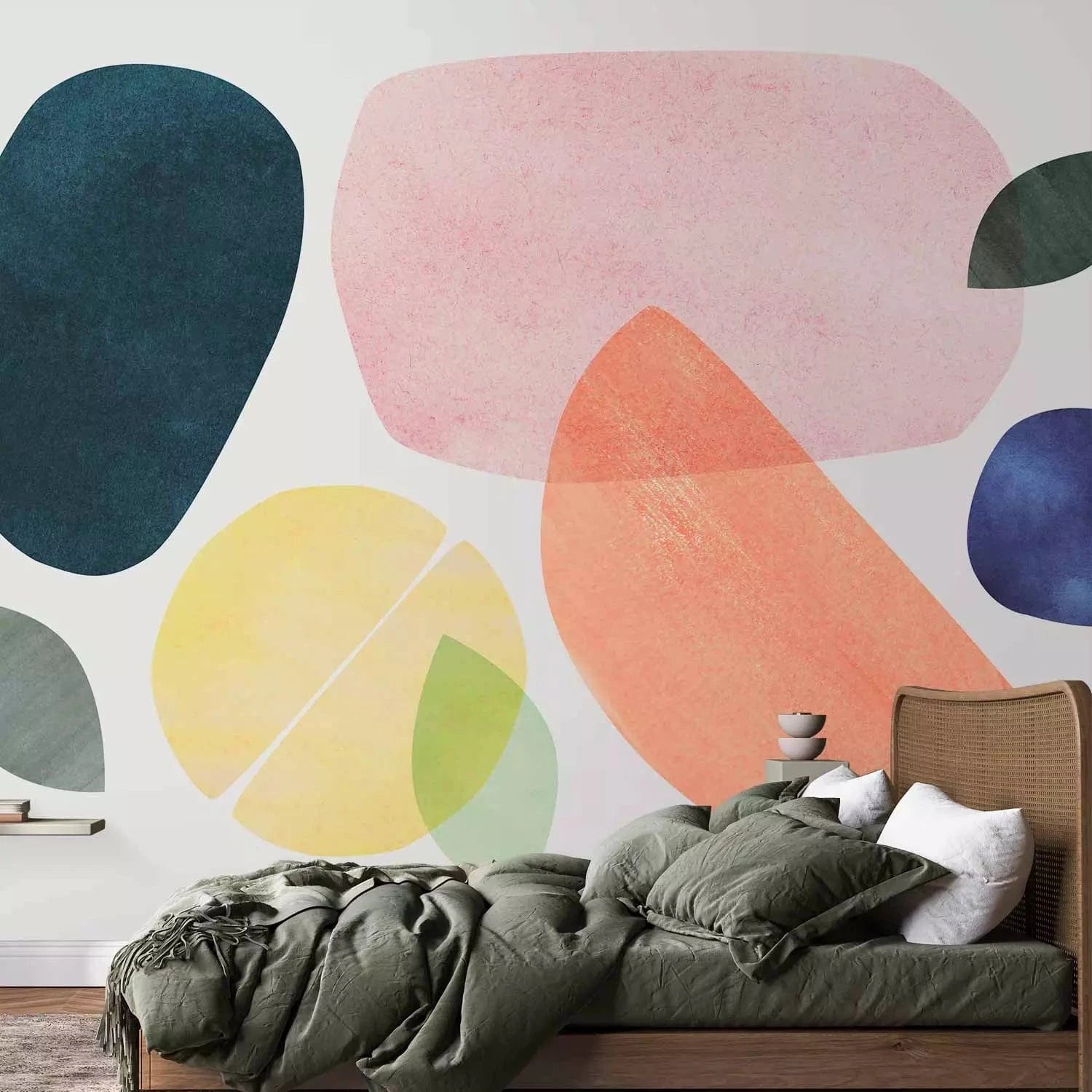 Fototapetes - Pastelkrāsas formas ar caurspīdīguma efektu G-ART