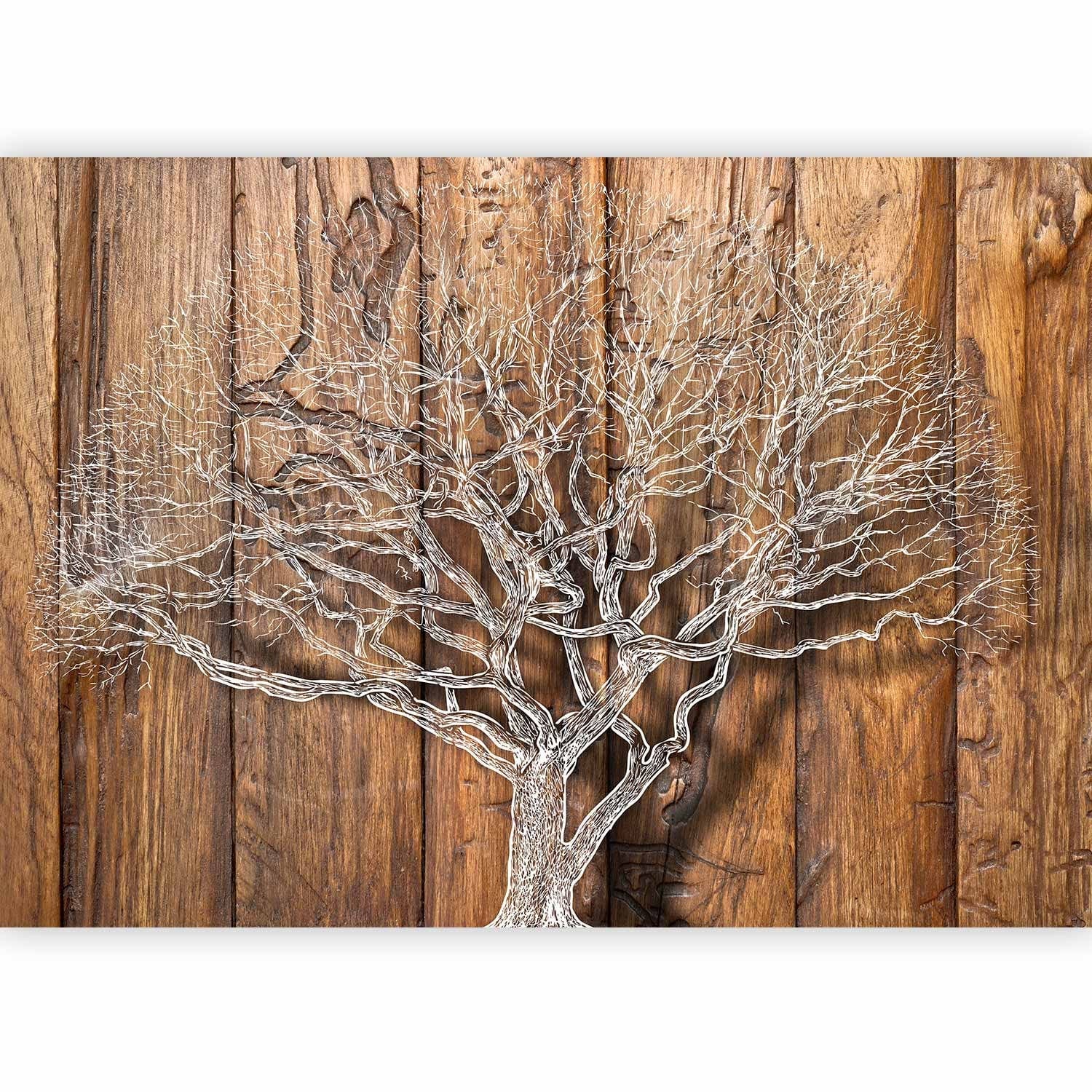 Dabas fototapetes brūnā krāsā - Dzīves mezgls, 64627 G-ART